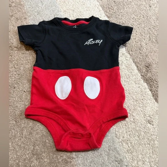 Disney Mickey Mouse Black and Red Bodysuit - Picture 1 of 2